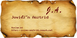 Jovián Asztrid névjegykártya